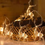 Led Sika Deer String Lights, Battery Box Christmas Elk White 2 meters 10 lights