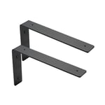 MLOQI Lot de 2 Equerre Etagere Murale, Supports Pour étagères Lourdes Industrielles, Equerre Charge Lourde, Supports en L, 5 mm d'épaisseur avec Vis (20 cm)