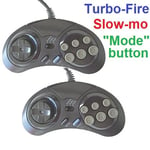Pair of 6 Button Controllers for Sega Megadrive/master System 2 Control Pads