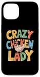 Coque pour iPhone 13 Crazy Chicken Lady Farm Œufs frais Coq Agriculteur de volaille