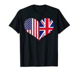 USA America England Flag Heart Gift Tank Top T-Shirt