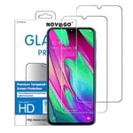 NOVAGO Compatible avec Huawei Y5 2019 et Honor 8S, Pack de 2 Films en Verre trempé Ultra résistant Anti Choc et Anti Explosion d'écran