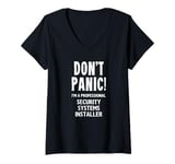 Womens Security Systems Installer V-Neck T-Shirt