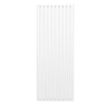 Radiateur à Colonne Ovale 1600mm x 600mm, Chauffage Moderne Vertical à Tube Ovale en Acier au Carbone Blanc Brillant, Cuisine Salon Salle de Bain [Brosse, Attaches Murales & Supports INCLUS]