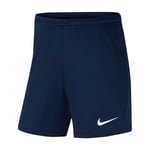 Nike Park III Short NB Short Femme, Bleu (Midnight Navy/White), S