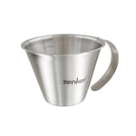 Zenker 44991 Verre doseur gradué 250 ml, verre gradué pour liquides, verre mesureur, Acier inoxydable, Argent, 12,5 x 10 x 7 cm