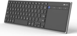 Clavier Sans Fil Bluetooth Qwerty(Version Anglaise)Avec Grande Taille Touchpad,Ultra-Fin Clavier Rechargeable Pour Pc/Laptop/Tablet/Phone/Smart Tv,Compatible Windows/Macos/Android/Ios