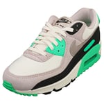 Nike Air Max 90 Womens White Grey Black Fashion Trainers - 6 UK