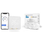 Meross Thermostat Connecté, 16A Thermostat pour Chauffage au Sol Électrique & Interrupteur Connecté WiFi, Interrupteur Intelligent Compatible avec Apple HomeKit, Siri, Alexa et Google Home