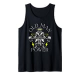 Old Man Power Weightlifter, Funny Fitness Gym Weights Tank Top