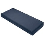 Classic Accessories Montlake FadeSafe Coussin imperméable pour Banc/canapé d'extérieur – 140 x 45,7 x 7,6 cm – Coussin pour balancelle de Patio – Bleu Indigo chiné