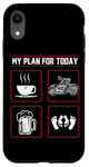 iPhone XR Classic Motorcycle Biker Plan For Today Coffee Beer Case