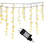 Vingo - Guirlande lumineuse Rideau Rideau Lumineux led pour Mariage Décoration de Fête de Noël 15M 400LEDs Blanc chaud