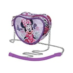 Disney Minnie Mouse Butterflies-Sac à Bandoulière Mini Coeur, Lilas