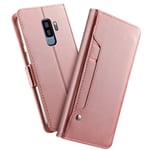 Plånboksfodral Spegel Galaxy S9 Plus Rose gold