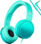 Casque Audio Pour Enfants,982 Auriculaire Avec Fil,Casque Audio Stéréo Hd Avec Micro,Casque Audio Jack 3.5 Mm-Réglable,Léger,Confortable Et Pliable (Vert)