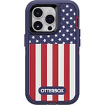 OtterBox Defender Series Coque pour iPhone 14 Pro (Uniquement) – Drapeau américain, Robuste et Durable, avec Protection des Ports, Comprend Une béquille à Clip pour étui