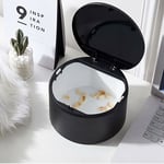 Mini Poubelle,Petite Poubelle de Table avec Couvercle pour Salle de Bain,Cuisine,Bureau,Mignon Portable(noir)