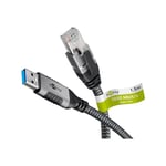 goobay 70498 Câble USB-A vers RJ45 Ethernet CAT 6 pour une connexion Internet filaire stable avec routeur/modem/commutateur réseau/remplace l'adaptateur USB vers RJ45 / 1 Gbit/s / 2 m