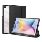 Dux Ducis Toby Series Tablet Case with Pen Holder for Samsung Galaxy Tab S6 Lite- 2020/2022/2024- P610/P613/P615/P619/P620/P625 - Black