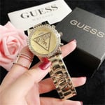 Guess Armbandsur i Rostfritt Stål med Strass Casual Kvartsur Elegant Tillbehör Present till Flickvän Mor Fru 1