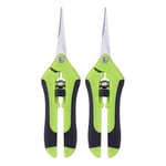 HCFSUK Bonsaï Outils 2 pièces poignée en Plastique Ciseaux de Jardinage Portable Professionnel en Acier Inoxydable sécateur de Jardin