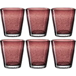 Leonardo 034761 Burano Lot de 6 verres à eau fabriqués à la main Passe au lave-vaisselle Violet 330 ml