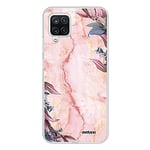 Evetane Coque Compatible avec Samsung Galaxy A12 360 intégrale Coque Avant arrière Resistant Fine Protection Solide Housse Etui Transparente Marbre Fleurs Motif Tendance