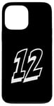 Coque pour iPhone 13 Pro Max Number Twelve #12 Uniforme d'équipe sportive 12e anniversaire