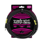 Ernie Ball Headphone Extension Cable, 3.5mm to 3.5mm 20ft - Black