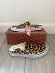 VANS Classic Slip-On (Mule) Leopard UK Size 4.5 New, VN0A4P3ULPR1 Damaged Box