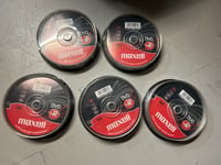 5x Maxell 16x DVD-R 4.7GB - 10 Discs (275593) Spindle Tub - NEW (Free P+P)