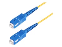 Startech.Com 100M (328Ft) Sc To Sc (Upc) Os2 Single Mode Simplex Fiber Optic Cable, 9/125Μm, 40G/100G, Bend Insensitive, Low Insertion Loss, Lszh Fiber Patch Cord - Patch-Kabel - Sc/Upc Enkelläge (Hane) Till Sc/Upc Enkelläge (Hane) - 100 M - 2 Mm -