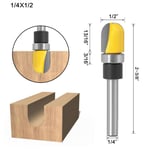 6.35mm shank NO1 Mèche de toupie à bois 6mm/6.35mm/8mm, 1 à 3 pièces, bol à tige et gabarit de plateau, fraiseuse pour le travail du bois ""Nipseyteko