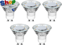 GU10  LED  Bulbs  Cool  White  5000K ,  50W  Halogen  Spotlight  Equivalent ,  4