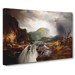 The Wilds Of Lake Superior By Thomas Moran Classic Painting Canvas Wall Art Print Ready to Hang, Framed Picture for Living Room Bedroom Home Office Décor, 30x20 Inch (76x50 cm)