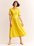 Boden Louise Linen Midi Shirt Dress, Passion Fruit