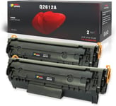 Compatible Hp Q2612A 12A Noir Cartouche De Toner Remplacement Pour Q2612A Fx10 Pour Laserjet 1020 1018 1022 3055 M1005 Mfp Canon Lbp-2900 Imprimante 2-Pack