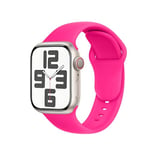 SRena Bracelet SBC1 pour bracelet apple watch se ultra 2 series 10 9 8 7 6 5 4 3 2 1 49mm 46mm 45mm 44mm 42mm 41mm 40mm 38mm cuir sport montre silicone en couleur Rose Rose