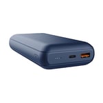 Trust Redoh Batterie Externe 20000mAh Charge Rapide 20W, PD 18W USB-C, QC 3.0 USB, 50% Plastiques Recyclés, Câble Inclus, Power Bank Chargeur iPhone, iPad, Samsung, Xiaomi, Tablette - Bleu