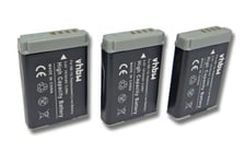 3 Batteries pour Canon PowerShot G5 X G1 X Mark III G5X Mark II 1010mAh 3,7V