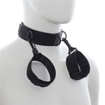 Collier bdsm contraignant avec menottes bondage sexy retenue esclave sadomaso