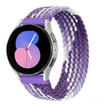 EMIOBAND Tressé Solo Loop Bracelet 22mm Compatible pour Samsung Galaxy Watch 3 45mm/Galaxy Watch 46mm/Gear S3, Compatible pour Huawei Watch GT2 Pro/GT2e/GT 46mm Bracelet Sport