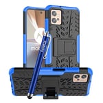 iCatchy for Motorola Moto G32 Case, Heavy Duty Hard Tough Dual Layer Hybrid Shockproof Cover compatible For Motorola Moto G32 Phone Case (Blue)