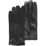 Gants Isotoner  Gants Homme tactiles cuir et soie Noir