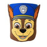 Character World Panier de rangement officiel Paw Patrol - Motif tête de Chase - Panier à linge - Organiseur pour chambre d'enfant, salle de jeux - Toile de coton - 38 x 31 x 31 cm