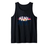 MAMA BEAR Women Scenic Christmas Pajama Family Mom Gift Tank Top