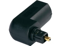 Hicon Toslink Digital Lyd Adapter [1X Toslink-Stik (Odt) - 1X Toslink-Tilslutning (Odt)] Sort