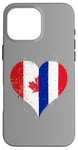 Coque pour iPhone 16 Pro Max Canada France Drapeau pour Fier Canadien Français