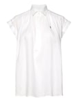 Polo Ralph Lauren Linen Popover Shirt Vit